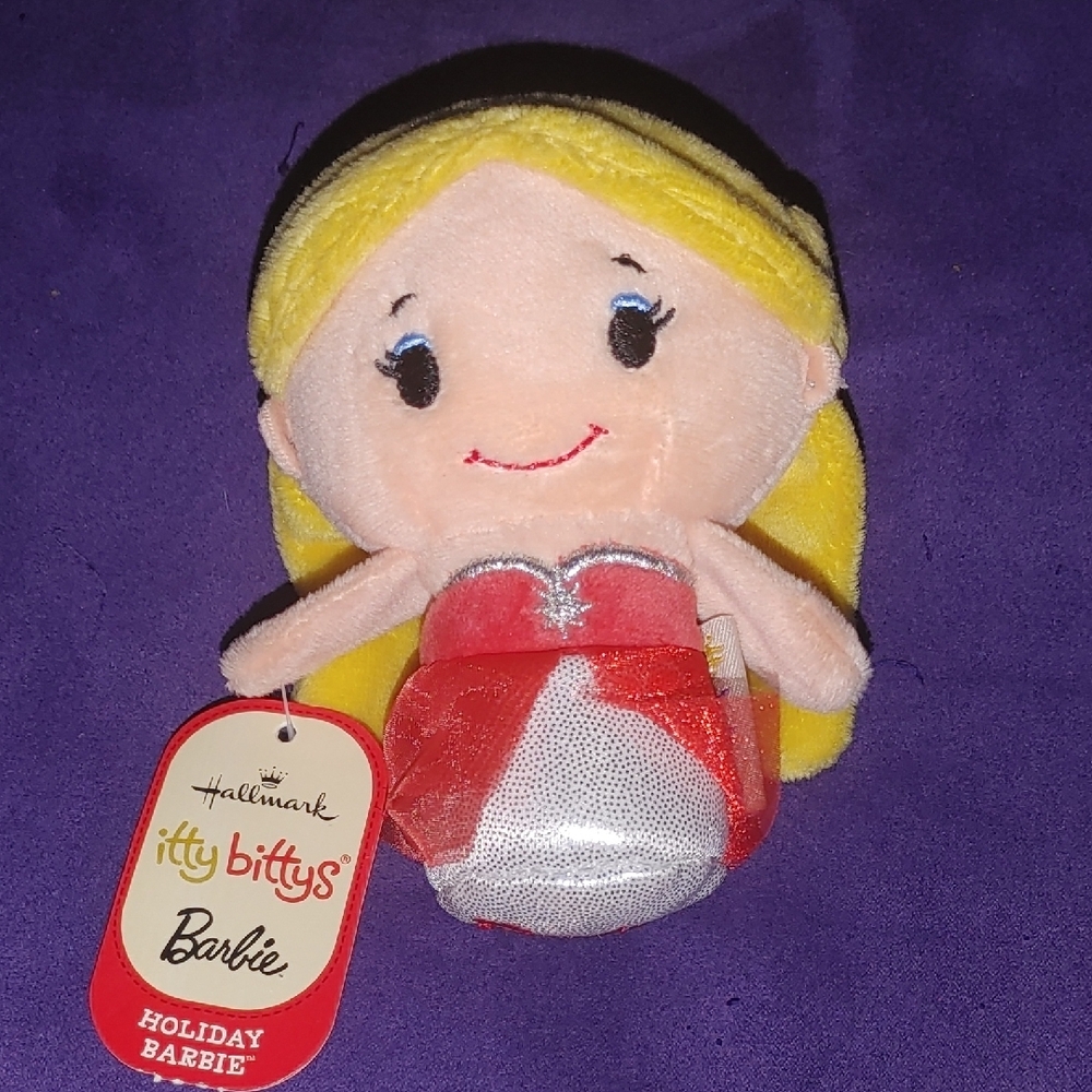 Hallmark Itty Bittys Hoilday Barbie Plush